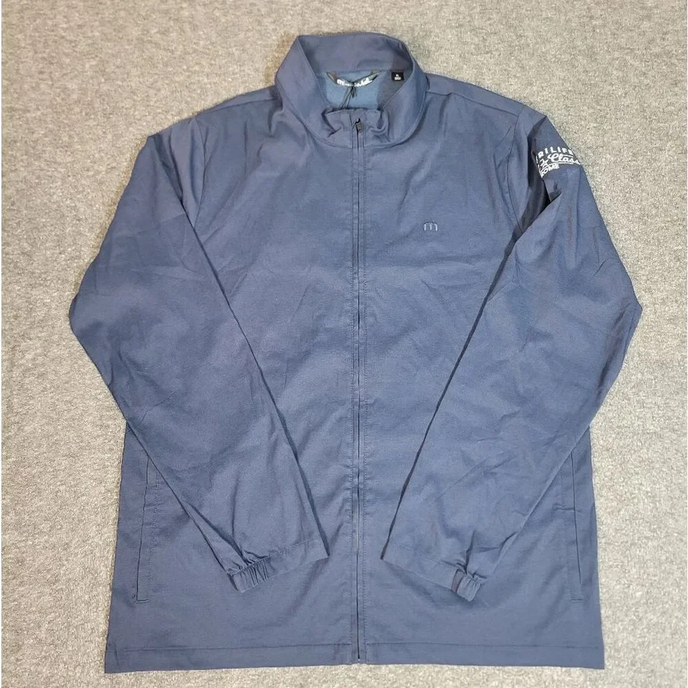 Travis Mathew Surfside Full Zip Jacket XL Vintage Indigo Stretch Golf TM1MU42